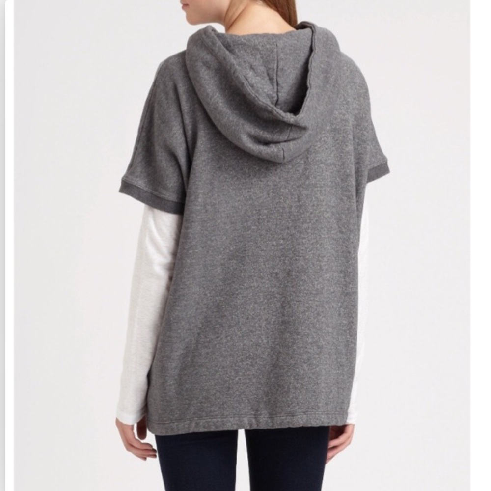 James Perse Gray Poncho Hoodie - Picture 4 of 8